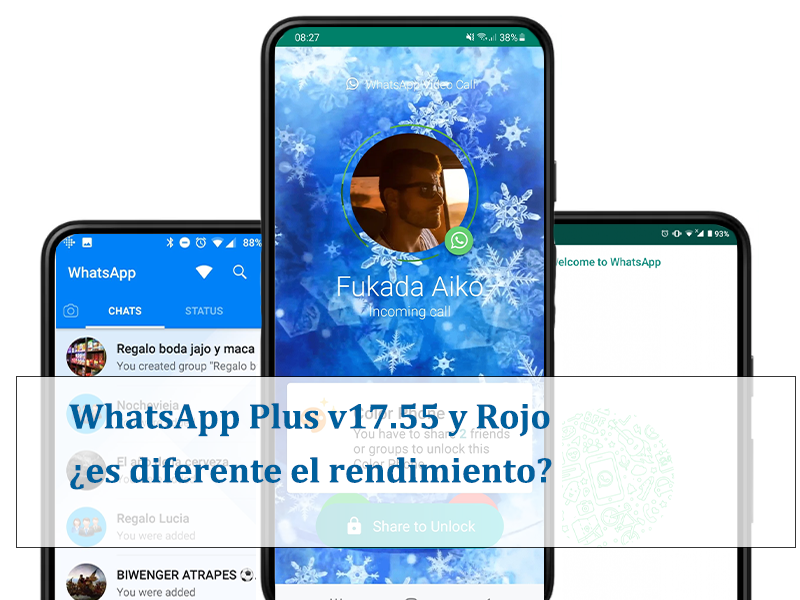 WhatsApp Plus v17.55 y Rojo: ¿es diferente el rendimiento?