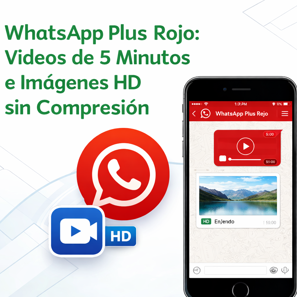 WhatsApp Plus Rojo: Comparte tus momentos sin límites, sin cortes y sin perder calidad