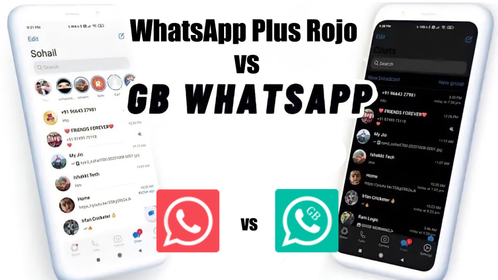 WhatsApp Plus Rojo vs GB WhatsApp Comparison