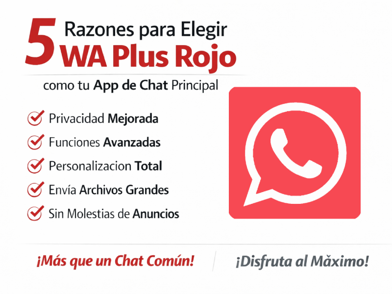 5 Razones para Elegir WA Plus Rojo como tu App de Chat Principal