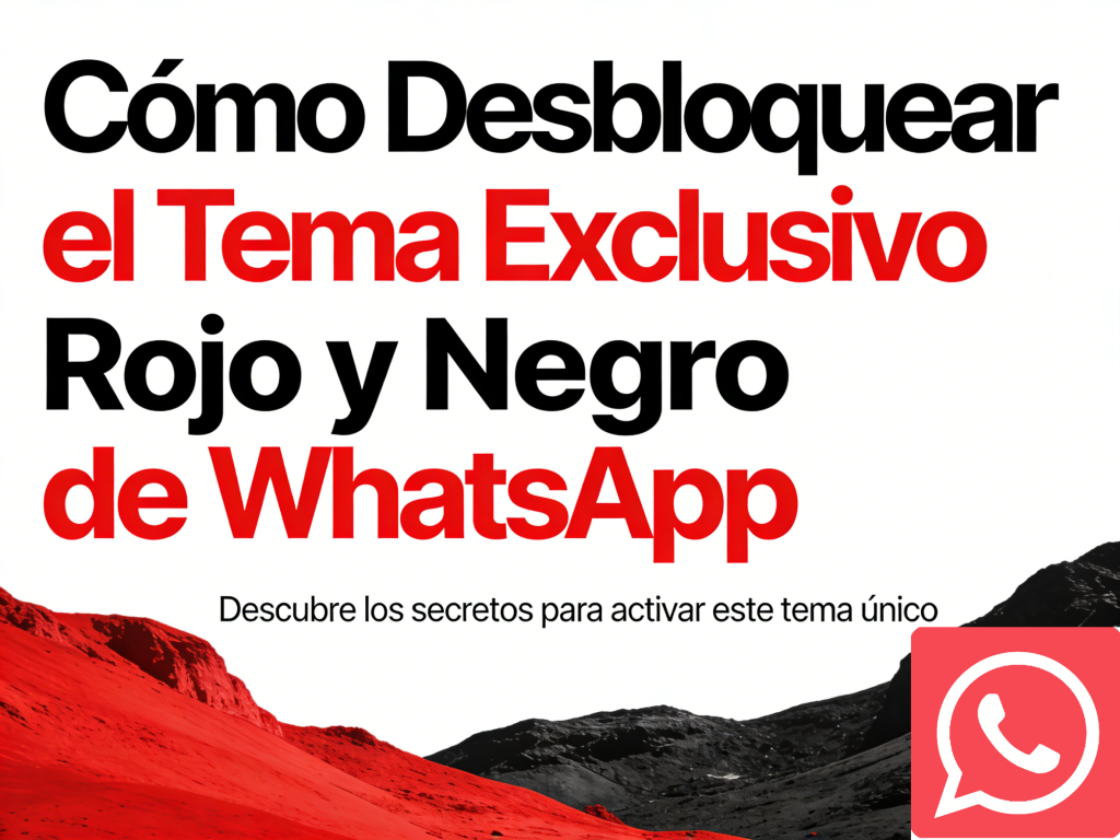 How to Unlock the Exclusive WhatsApp Rojo y Negro Theme