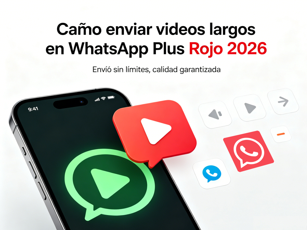 Cómo enviar videos largos en WhatsApp Plus Rojo 2026