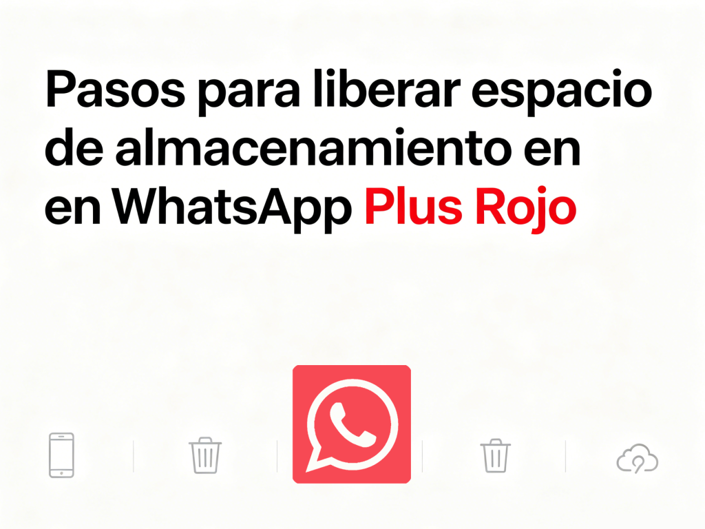 Pasos para liberar espacio de almacenamiento en WhatsApp Plus Rojo