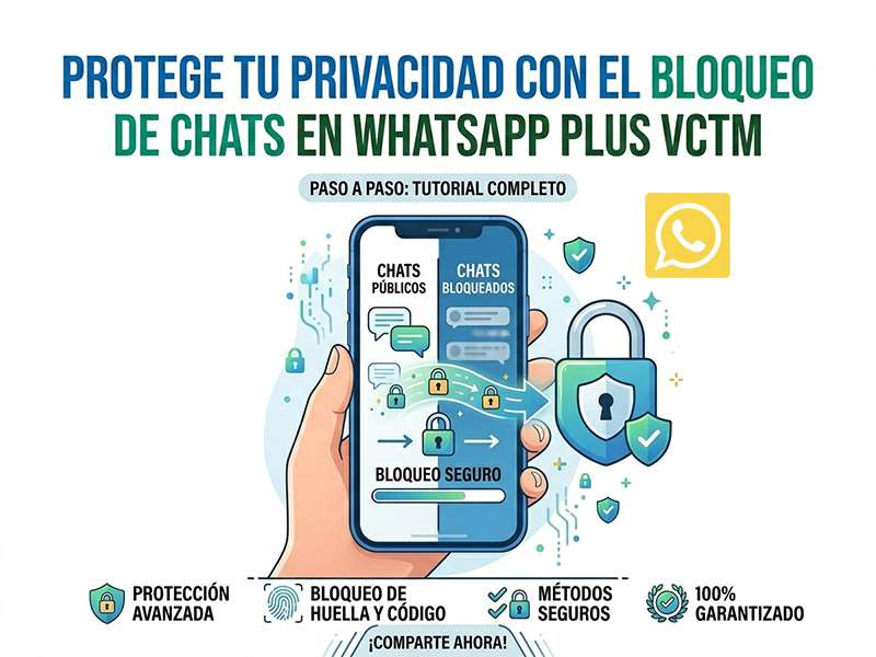 Protege tu privacidad con el bloqueo de chats en WhatsApp Plus VCTM
