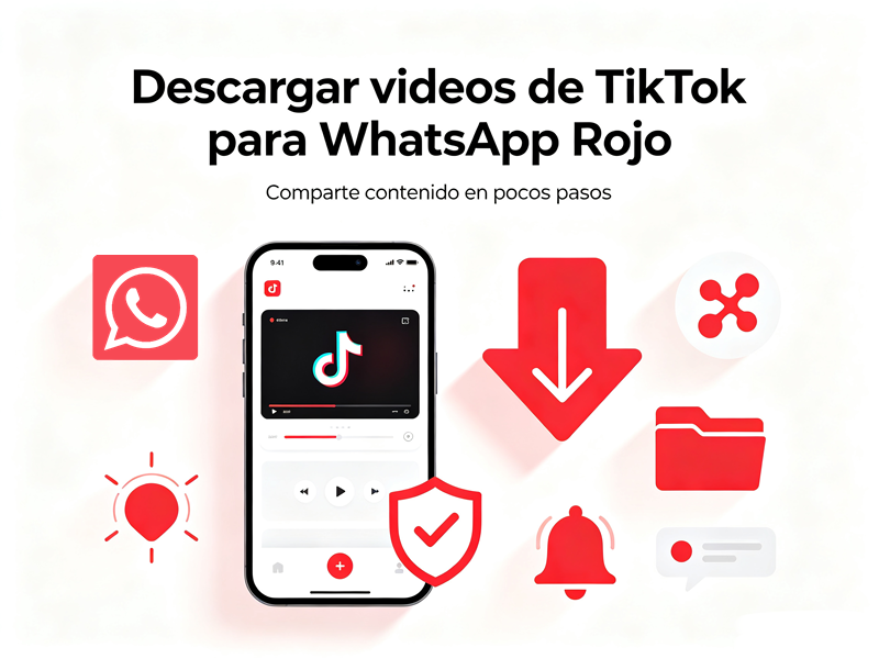 Cómo Descargar Videos de TikTok para Compartir en WhatsApp Rojo